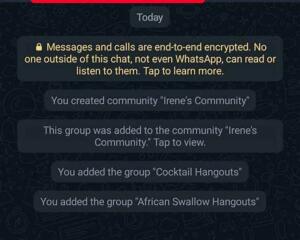 Límites en comunidades de WhatsApp